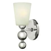Zelda Single Wall Light in Polished Nickel with an Etched Glass Shade - HINKLEY HK/ZELDA1 PN