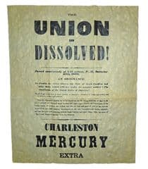 "The Union Is Dissolved" Confederate Poster 1860