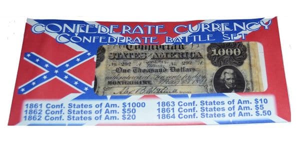 4 x Confederate Replica Currency Sets Battle, 1st, 2nd, 3rd