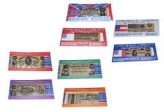 8 x Confederate Replica Currency Sets