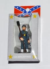 All Metal Hand Painted Boxed Confederate Artilleryman