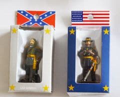 All Metal Hand Painted Boxed Confederate & Union Generalsl