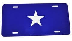 Aluminium Confederate Bonnie Blue Flag Car Licence Plate
