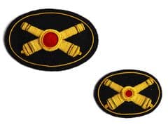 Artillery Officers Deluxe Kepi & Hat Insignia Badge Set