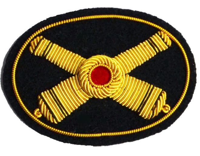 Artillery Officers Deluxe Kepi Insignia Badge
