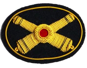 Artillery Officers Deluxe Kepi Insignia Badge