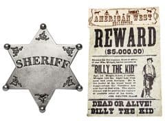 Billy The Kid Wanted Poster & Sheriff Badge