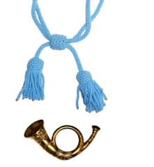 Blue Infantry Metal Badge & Wool Hat Cord