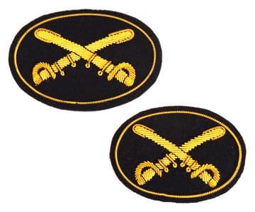 Cavalry Officers Deluxe Kepi & Hat Insignia Badge Set