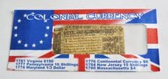 Colonial Revolutionary War Replica Currency  Pack