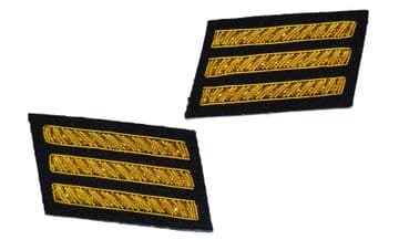Confederate Black Staff Captains Collar Insignia Set