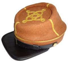 Confederate Butternut Captain's Kepi