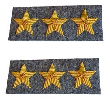 Confederate Colonel's Gray Collar Insignia Set