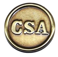 Confederate CSA Button Pewter Badge