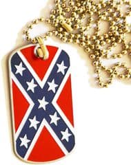 Confederate Flag Dog Tag