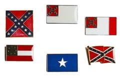 Confederate Flags Badge Set