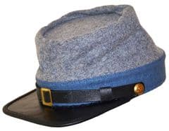 Confederate Grey Infantry Kepi With Blue Trim
