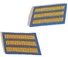 Confederate Infantry Captains Light Blue Collar Insignia Set