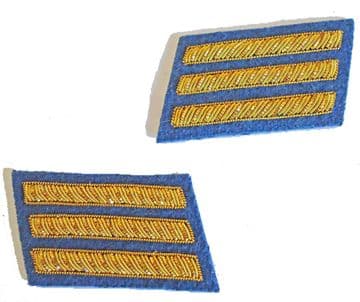 Confederate Infantry Captains Light Blue Collar Insignia Set