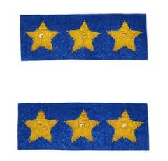 Confederate Infantry Royal Blue Colonel's Insignia Set
