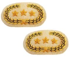 Confederate Off White Generals Collar Insignia Set