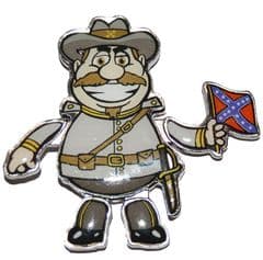 Confederate Officer Fun Moving Magnet