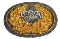 Confederate Officers Grey Small Kepi Insignia Badge