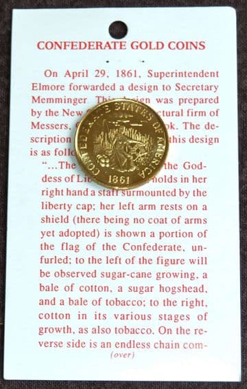 Confederate Replica $20 Dollar Coin