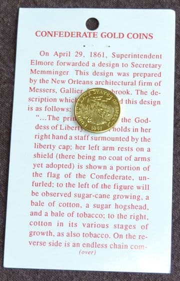 Confederate Replica $5 Dollar Coin