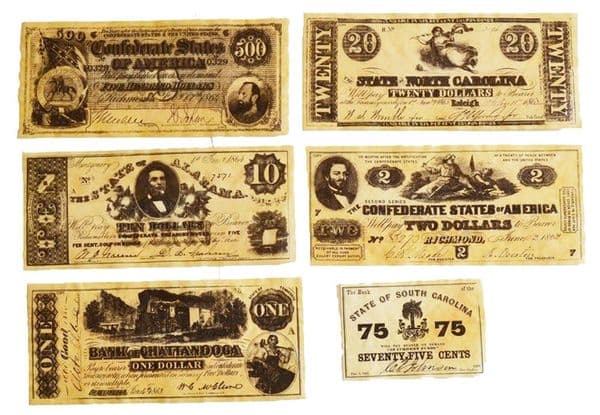 Confederate Replica Currency 2nd Set