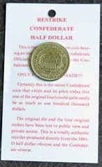 Confederate Replica Half Dollar Coin