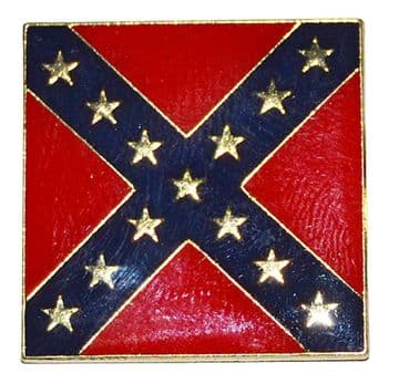 Confederate Square Flag Badge