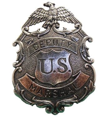 Eagle United States Deputy Marshal Badge With Nickel Finish