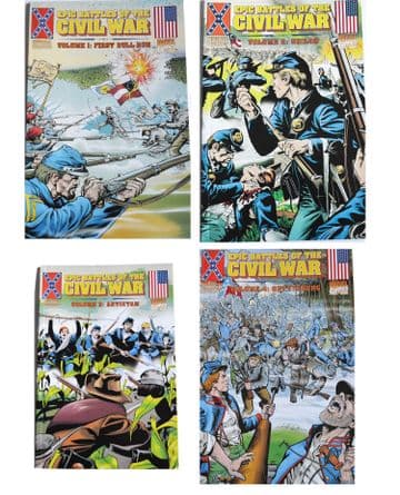 Epic Battles of The Civil War Volumes 1 - 4 Marvel Historical Comics
