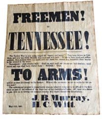 Freemen Of Tennessee Recruitment Poster 1861