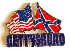 Gettysburg Bejewelled Flags Magnet