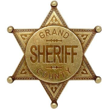 Grand County Sheriff Badge Gold Finish