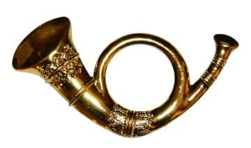 Infantry Hunting Horn Metal Kepi Insignia Badge