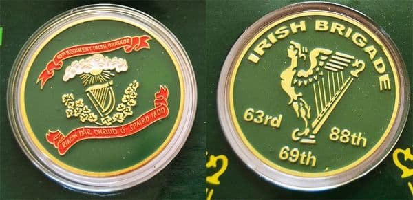 Irish Brigade Flag And Badge Collectors Coin