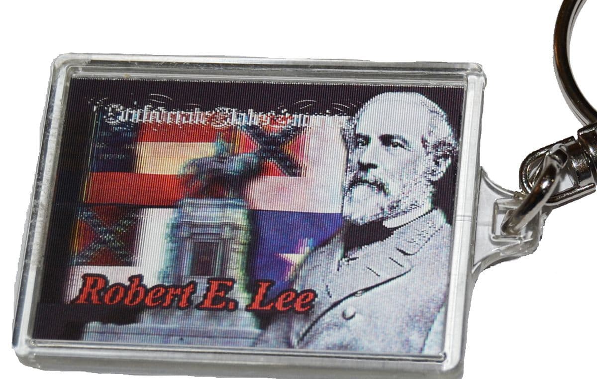 Lee And Confederate Flags Lenticular Moving Images Keyring