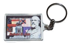 Lee And Confederate Flags Lenticular Moving Images Keyring
