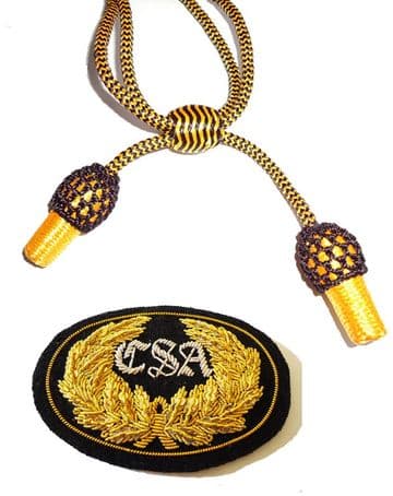 Officers Black & Gold Hat Cord And Sewn CSA Badge