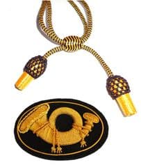 Officers Black & Gold Hat Cord And Sewn Infantry Badge
