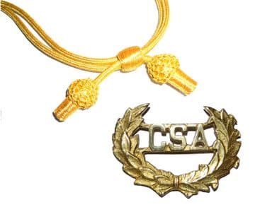Officers Gold Hat Cord And CSA Badge