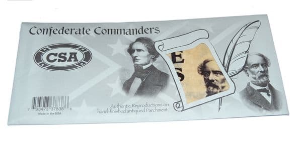 Parchment Paper Confederate Commanders Poster