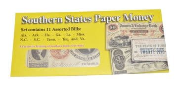 Replica Southern States Paper Money Set