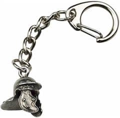 Roman Legion Legionnaire Helmet Pewter Key Ring