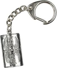 Roman Legion Legionnaire Shield Pewter Key Ring