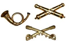 Set Of 3 Metal Kepi Insignia Badges