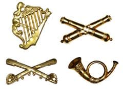Set Of 4 Metal Kepi Insignia Badges